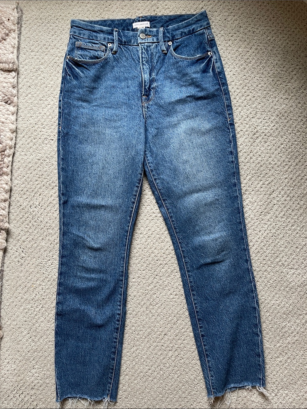 Good American High-Rise Straight Jeans